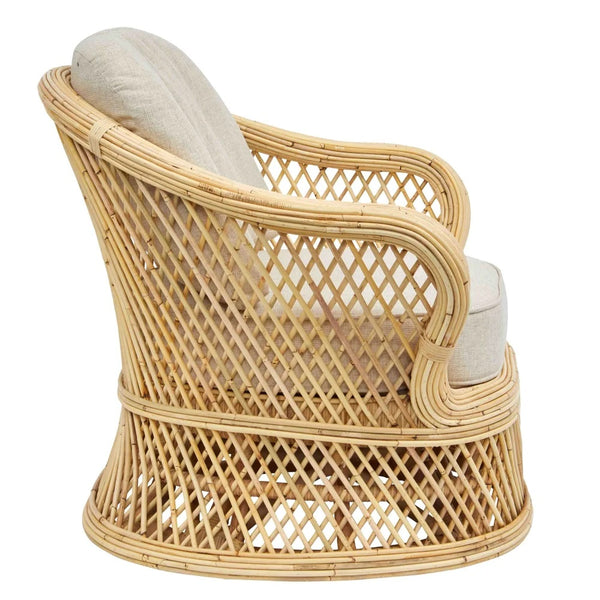 Unique tan and neutral chair