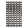 diamond pattern gray white area rug fringe reversible indoor/outdoor