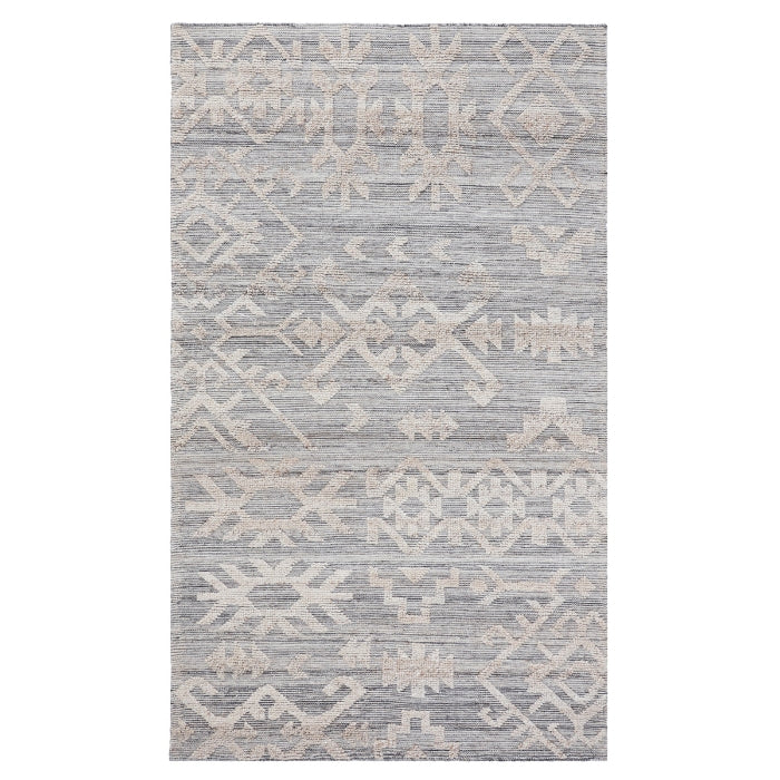 indoor/outdoor area rug gray tan beige tribal 8x10