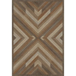 brown faux wood lay flat vinyl rug