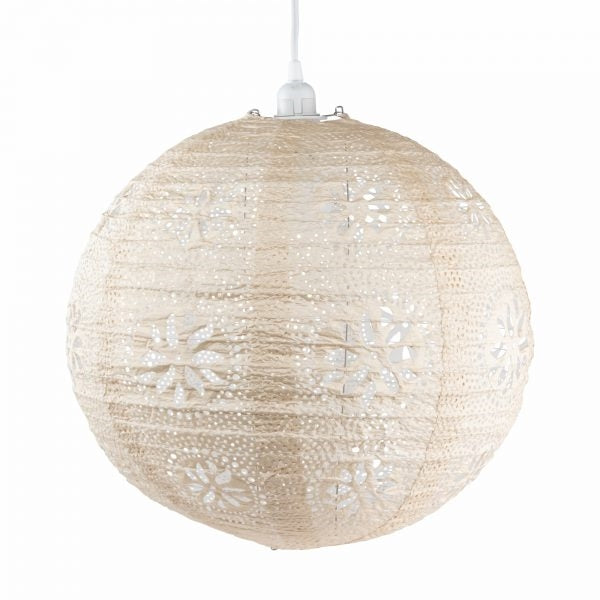 lantern pearl round hanging light solar