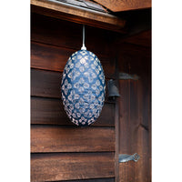 white, pod, palm, lantern chevron solar hanging light decor