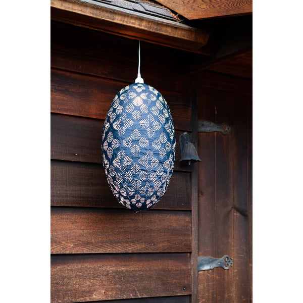 white, pod, palm, lantern chevron solar hanging light decor