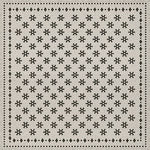 black white mosaic tile lay flat vinyl rug