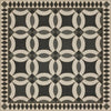 black tan ring detail lay flat vinyl rug
