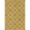 mustard navy floral lay flat vinyl rug