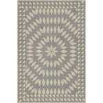 tan gray neutral sunburst vinyl floor mat