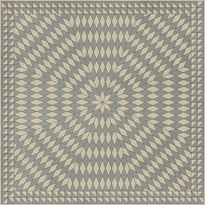 tan gray neutral sunburst vinyl floor mat