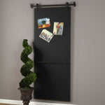 black magnetic chalkboard barn door