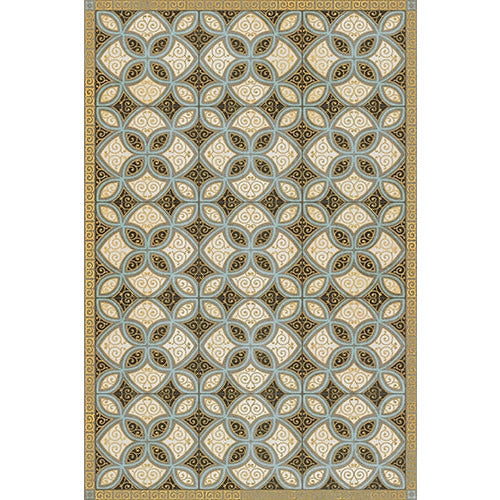 Spicher and Company Vintage Vinyl Floor Cloths Wedding Ring Modern Area Rugs