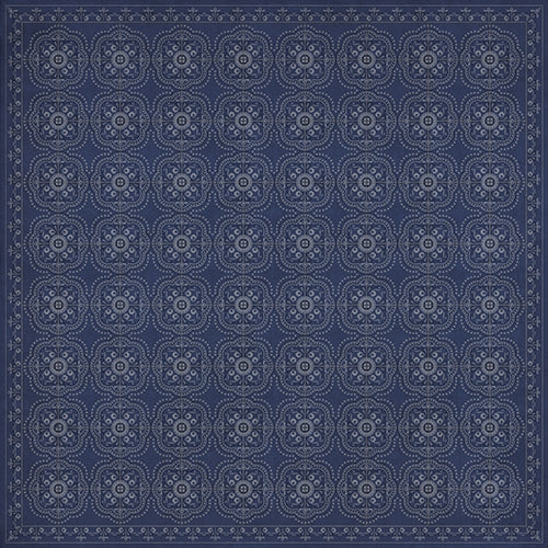 Spicher & Company Pattern 28 Indigo Bandana Vinyl Floorcloth