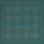 Spicher & Company Pattern 28 Teal Bandana Vinyl Floorcloth | BSEID