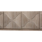 distressed stone grey geometric facade wave pattern sideboard