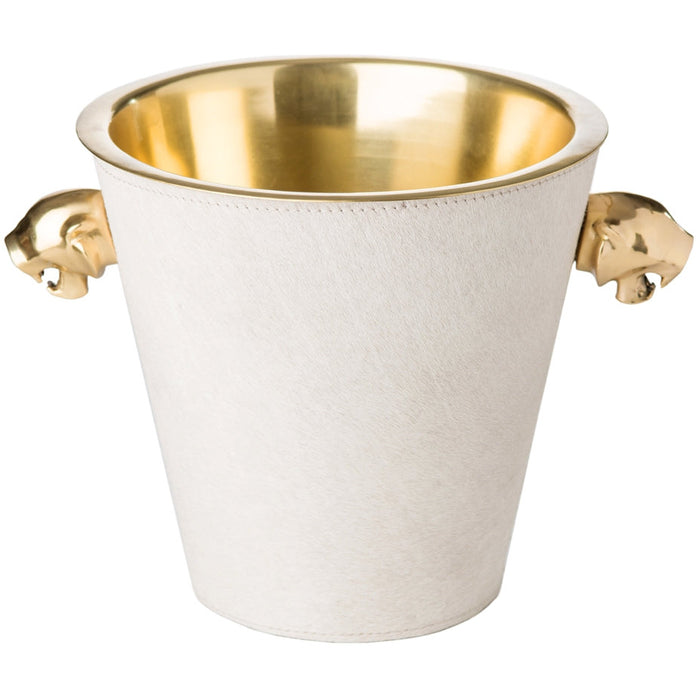 ice bucket wine cooler white brass jaguar handles