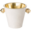 ice bucket wine cooler white brass jaguar handles