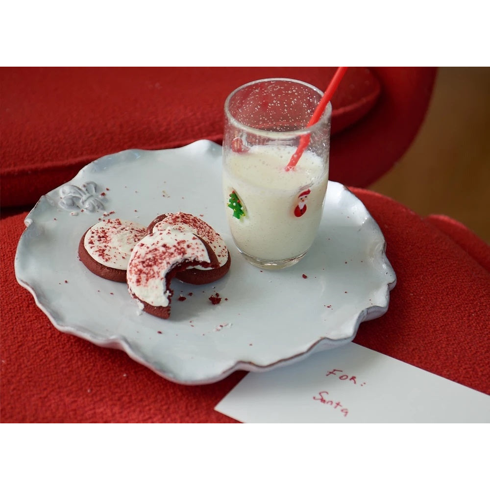 bubble glass cocktail glasses red stocking snowman wreath tree