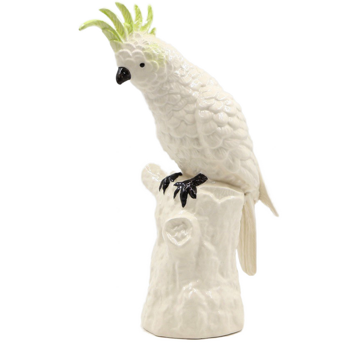 ivory ceramic cockatoo