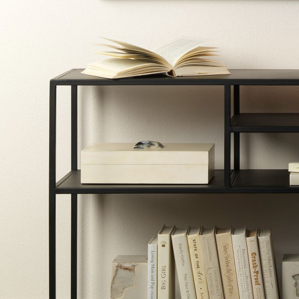 cream resin faux horn decorative box