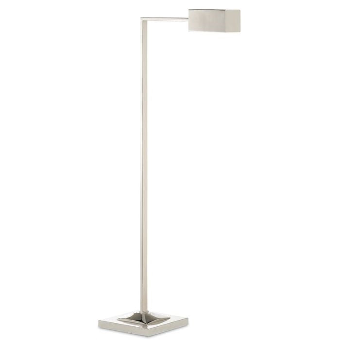 floor lamp metal polished square base single light