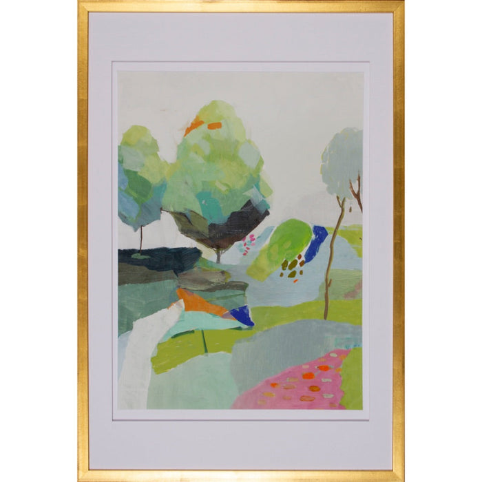 colorful nature trees street framed wall art