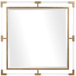square mirror beveled iron gold leaf clear acrylic