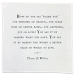 Cotton Napkins - Gratitude Series (set of 10) Assorted Messages