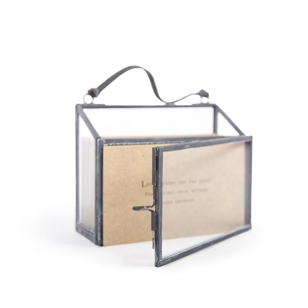 metal picture frame card holder rustic horizontal