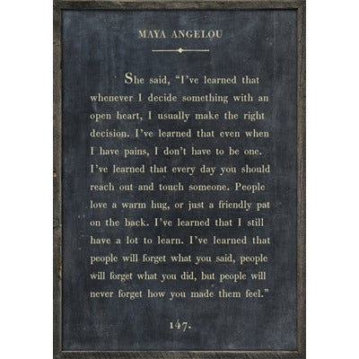 book poetry wall artwork art rustic wood frame grey gray cream white charcoal weathered print quote letter excerpt author poet