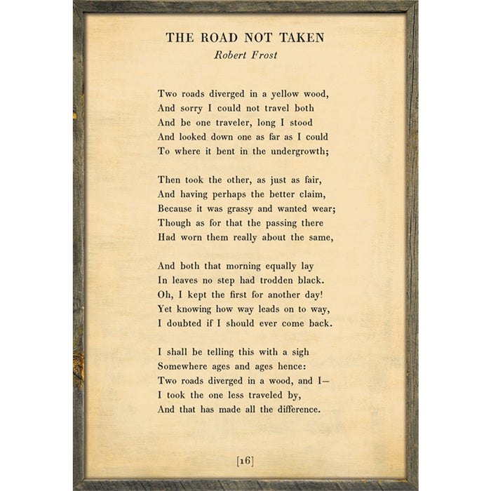 book poetry wall artwork art rustic wood frame grey gray cream white charcoal weathered print quote letter excerpt author poet