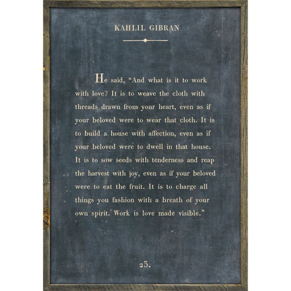 framed wall art kahlil gibran