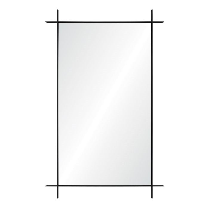stainless steel rectangle mirror black nickel non beveled