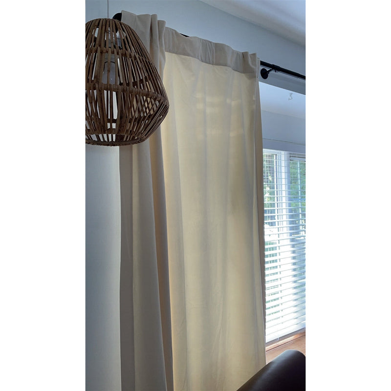 Curtain Panel - Camden - Ivory Velvet (size + treatment options)