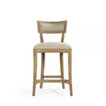 Contemporary Counter Stool - Carvell - Straight Upholstered Back