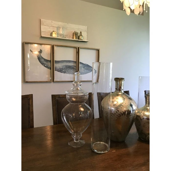 triptych framed humpback whale wall art