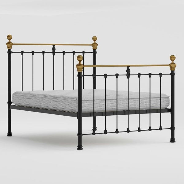 black brass metal bed king queen