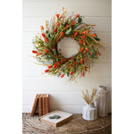 wreath set colorful autumn round