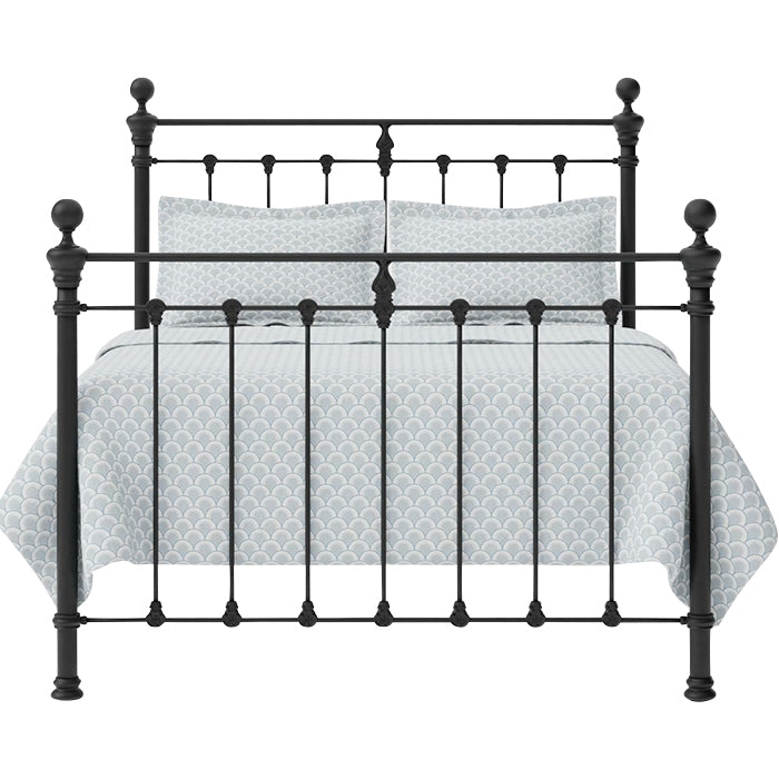 black metal bed king queen