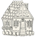 gingerbread house paper placemats coloring Christmas