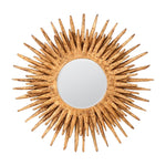 mirror round oval sunburst distressed silver spikes made goods layered teak