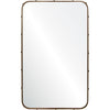 wrapped stainless steel rectangle mirror modern