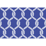plat du jour blue white marine rope disposable placemat pad 50 sheets nautical rope paper disposable soy-based ink entertaining recycled BPA free