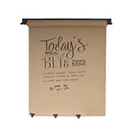35" Hanging Note Roll with Four Antique Brass Finish Clips