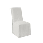 wood fabric foam dining chair slipcover neutral sunbrella