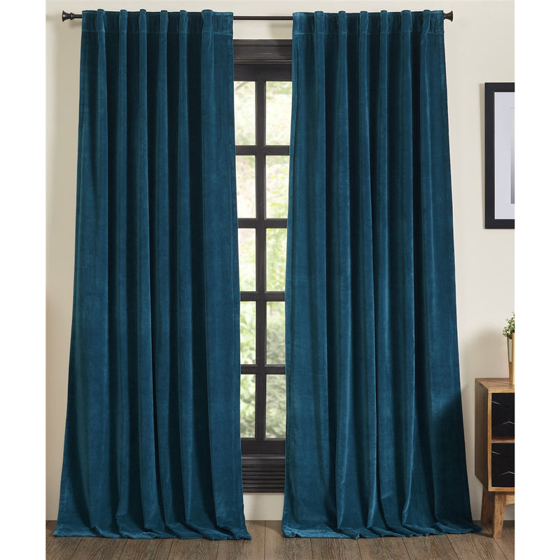 plush velvet cotton curtain panel luxury