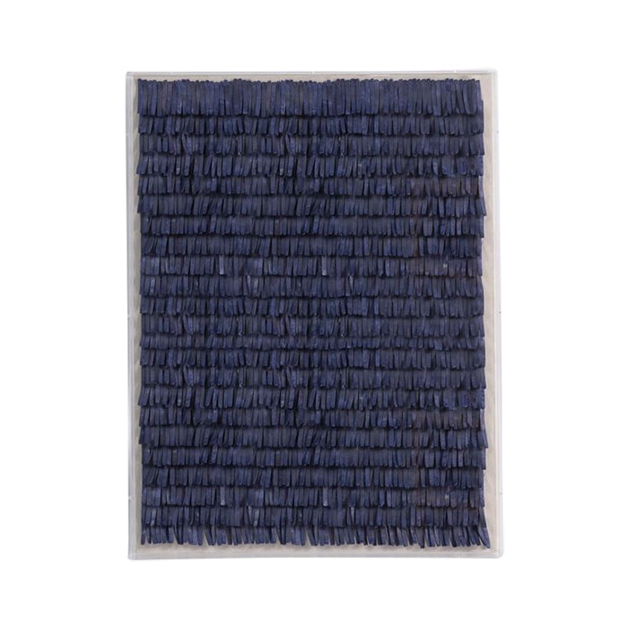 navy textured framed art