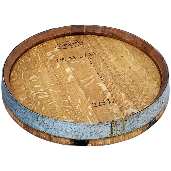 Lazy Susan Tray - Large Wine Barrel Head (text options)