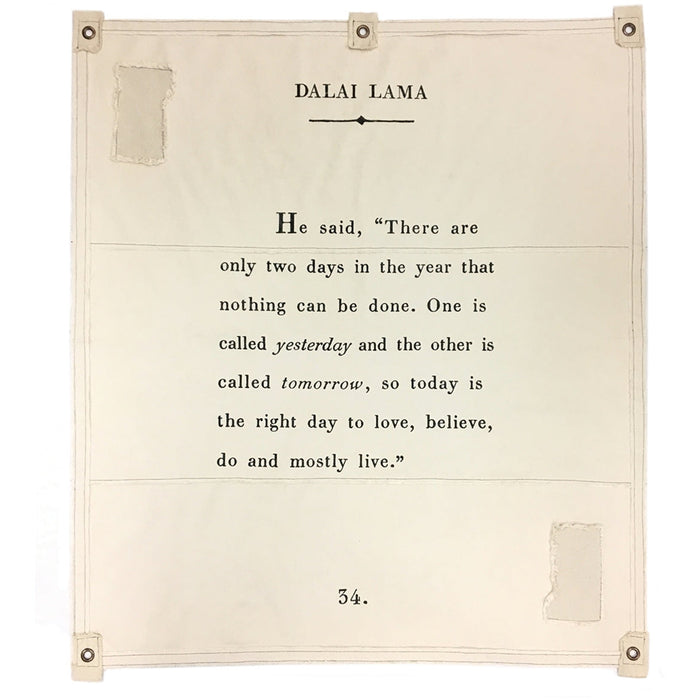 Dalai Lama passage wall art canvas tarp off white inspirational encouragement