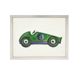 Wall art watercolor green derby race car green kid's Antique Curiosities