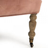arm chair tufted velvet rose blush oak