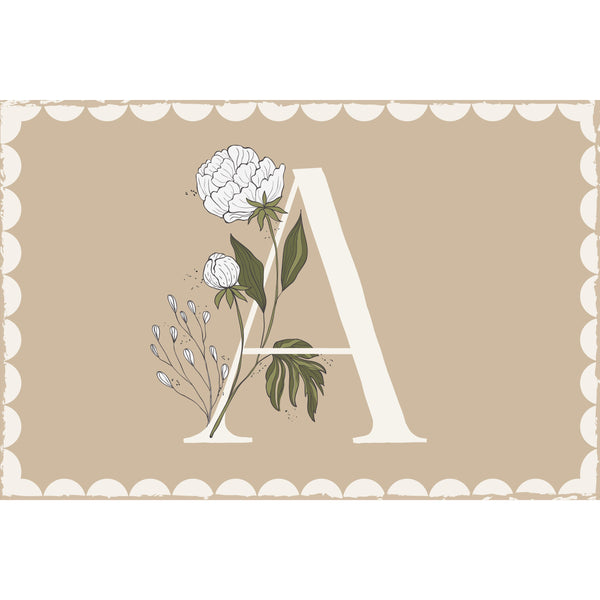 Home decor with the letter A